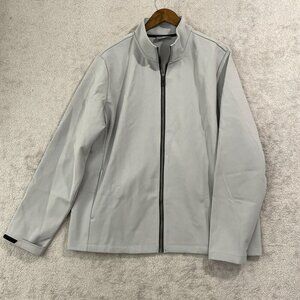 NWOT 32 Degrees Heat Men's XL Light Gray Full-Zip Jacket Polyester Soft shell